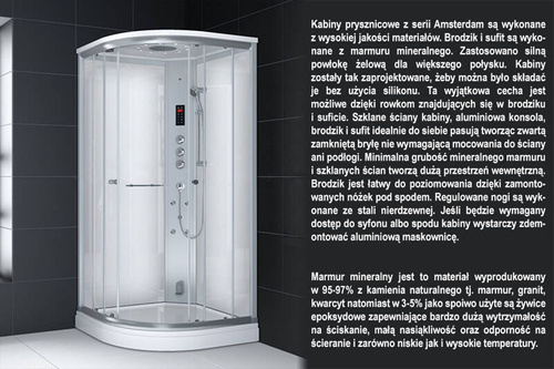 Kabina masażowo-parowa AE8080, 80x80x217 cm