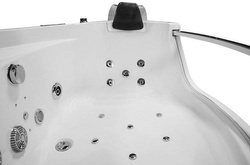 WANNA SPA Z HYDROMASAŻEM JACUZZI AQUAPEUTIC  AQ-057, CZARNY ZAGŁÓWEK, 1-osobowa, 135x135x63cm