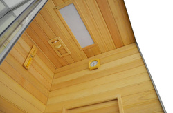 Kabino-sauna sucho-parowa z funkcją hydromasażu AQ-752, 180 x 110 x 223 cm, biała, prawa