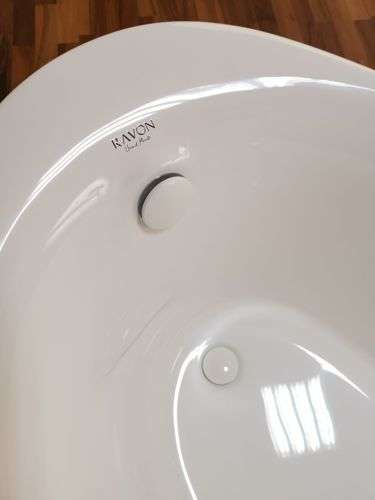 Przelew wannowy z syfonem czyszczonym od góry i korkiem klik-klak, kolor