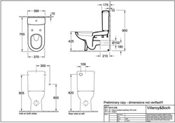 Miska ustępowa lejowa do wc kompaktu Villeroy & Boch My nature