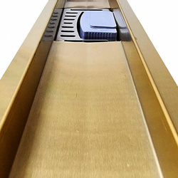 Odpływ liniowy SANITLINE złoty (MOSIĄDZ) 2w1 70 CM