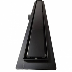 Odpływ liniowy podłogowy, czarne szkło/czarny mat 100 cm