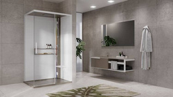 KABINA MASAŻOWO-PAROWA Novellini GLAX 2 2.0 2P 120x90 cm, DRZWI PRZESUWNE, SREBRNA, CZARNA LUB CORDA