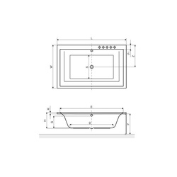 WANNA Z HYDROMASAŻEM Crown Lux, 190x120CM, SYSTEM Gold