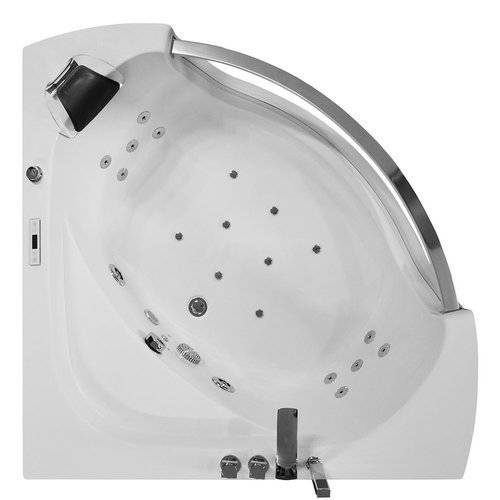 WANNA SPA Z HYDROMASAŻEM JACUZZI AQUAPEUTIC  AQ-057, CZARNY ZAGŁÓWEK, 1-osobowa, 135x135x63cm