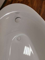 Przelew wannowy z syfonem czyszczonym od góry i korkiem klik-klak, kolor