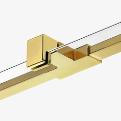 Kabina prysznicowa walk-in Avexa Gold 80x200 cm, szkło 6 mm, profil złoty.