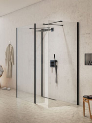 Kabina walk-in New Modus 4-ścienna, 110X90X90X30X H=200, czarny mat