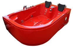 WANNA SPA Z HYDROMASAŻEM JACUZZI AQUAPEUTIC AQ-631 PRESTIGE 2-osobowa 180x120x54 cm, prawa, czerwona
