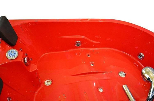 WANNA SPA Z HYDROMASAŻEM JACUZZI AQUAPEUTIC AQ-631 TOP, 2-osobowa 180x120x54 cm, lewa, czerwona