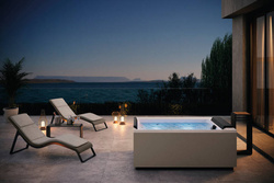 Wanna z hydromasażem Divina M Outdoor SPA Plus Novellini, 190x140x75 cm