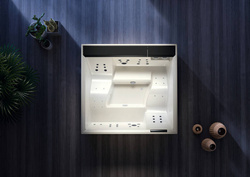 Wanna z hydromasażem Divina XXL Outdoor SPA Standard Novellini, 230x215x85 cm