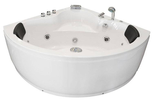 WANNA Z HYDROMASAŻEM NAROŻNA JACUZZI AQUAPEUTIC AQ-636 TOP, 2-osobowa 135x135x60 cm