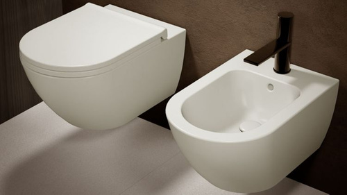 Misa wc wisząca Cielo Enjoy z deską wolnoopadającą, kolor basalto mat