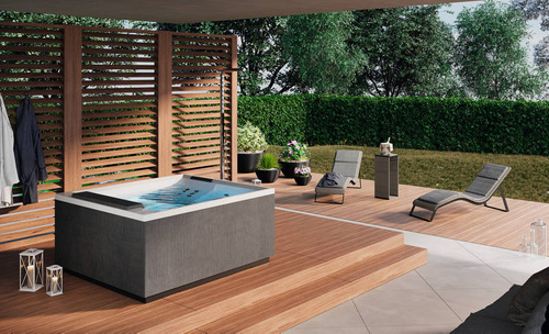 Wanna z hydromasażem NovellinI Divina L Outdoor SPA Standard 0X, 3-OSOBOWA, 185x160x85 cm, bez obudowy