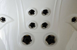 WANNA SPA Z HYDROMASAŻEM JACUZZI AQUAPEUTIC 183 206x134x64cm, OBUDOWA CZARNA