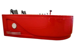 WANNA SPA Z HYDROMASAŻEM JACUZZI AQUAPEUTIC AQ-631 PRESTIGE 2-osobowa 180x120x54 cm, lewa, czerwona