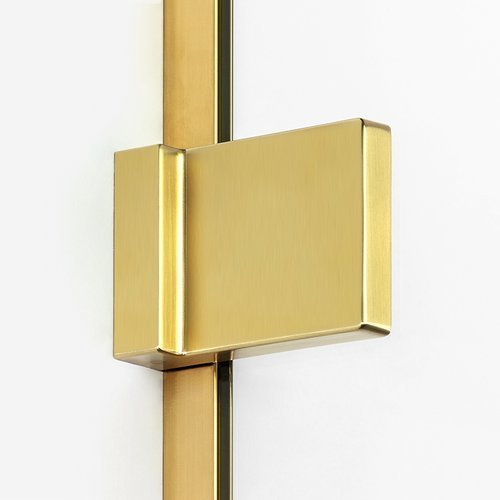 Kabina prysznicowa walk-in Avexa Gold 140x200 cm, szkło 6 mm, profil złoty.