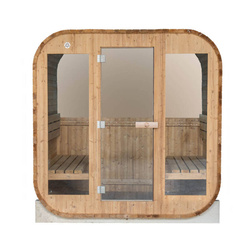 Sauna sucha fińska ogrodowa, 4-osobowa, 210x210x180 cm