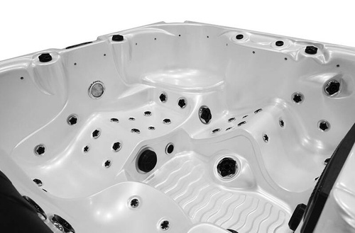 WANNA ZEWNĘTRZNA Z HYDROMASAŻEM AQUAPEUTIC 1662, 4-osobowa 200x200x80 cm, z obudową
