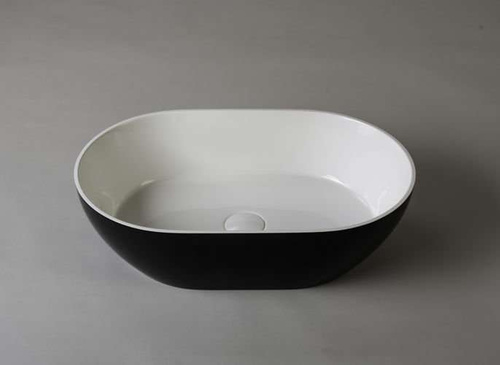 Umywalka Ravon Space nablatowa 54,5 x 35 x 14 cm, bikolor połysk