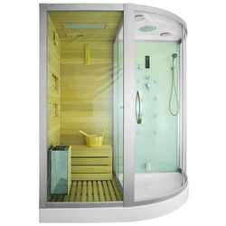 Kabino-sauna sucho-parowa z funkcją hydromasażu AQ-751,180x110x223cm, biała, lewa