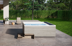 Wanna z hydromasażem Divina XXL Outdoor SPA Standard Novellini, 230x215x85 cm