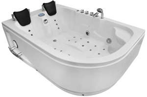 Wanna łazienkowa SPA z hydromasażem MO-631 PLUS, 2-osobowa 180x120x66cm lewa