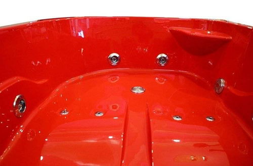 WANNA SPA Z HYDROMASAŻEM JACUZZI AQUAPEUTIC AQ-631 TOP, 2-osobowa 180x120x54 cm. prawa, czerwona
