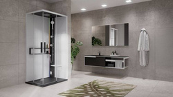 KABINA MASAŻOWO-PAROWA Novellini GLAX 2 2.0 A 100x70 cm, DRZWI PRZESUWNE, SREBRNA, CZARNA LUB CORDA