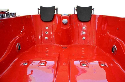 WANNA SPA Z HYDROMASAŻEM JACUZZI AQUAPEUTIC AQ-631 TOP, 2-osobowa 180x120x54 cm, lewa, czerwona