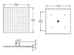 DESZCZOWNICA LED 50x50