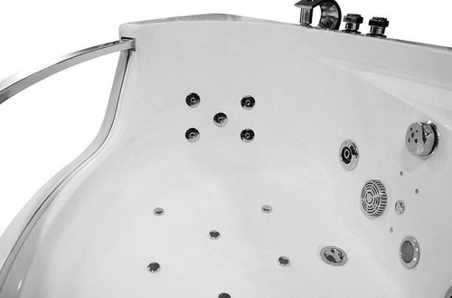 WANNA SPA Z HYDROMASAŻEM JACUZZI AQUAPEUTIC  AQ-057, BIAŁY ZAGŁÓWEK, 1-osobowa, 135x135x61 cm