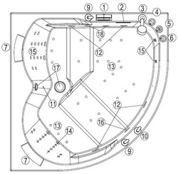 WANNA SPA Z HYDROMASAŻEM JACUZZI AQUAPEUTIC AQ-0031A, 2-osobowa 140x140x70 cm