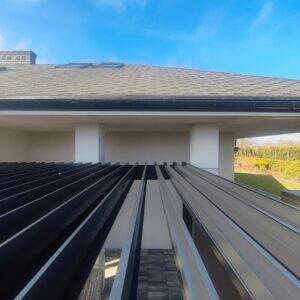 WYPRZEDAŻ!!! Pergola Ogrodowa Black/Gray 3x6 LED/ROLETY