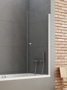 Parawan wannowy New Soleo 1-elementowy, uchylny, 70x140 cm, lewy/prawy, srebrny