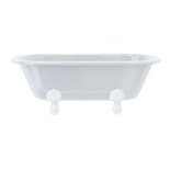 WANNA WOLNOSTOJĄCA BURLINGTON WINDSOR Z NOGAMI LUXURY CLAW Z OSPRZĘTEM ODPŁYWOWYM, BIAŁY POŁYSK
