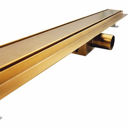 Odpływ liniowy SANITLINE złoty (MOSIĄDZ) 2w1 70 CM