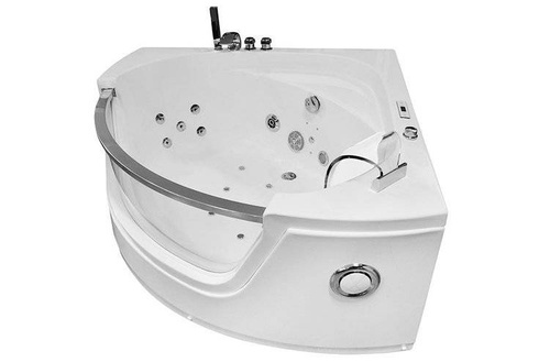 WANNA SPA Z HYDROMASAŻEM JACUZZI AQUAPEUTIC  AQ-057, BIAŁY ZAGŁÓWEK, 1-osobowa, 135x135x61 cm