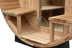 Sauna sucha fińska ogrodowa, beczka 180 x średnica 210 cm