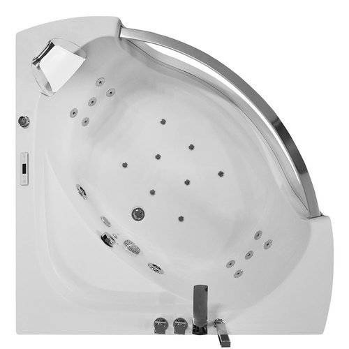 WANNA SPA Z HYDROMASAŻEM JACUZZI AQUAPEUTIC  AQ-057, BIAŁY ZAGŁÓWEK, 1-osobowa, 135x135x61 cm