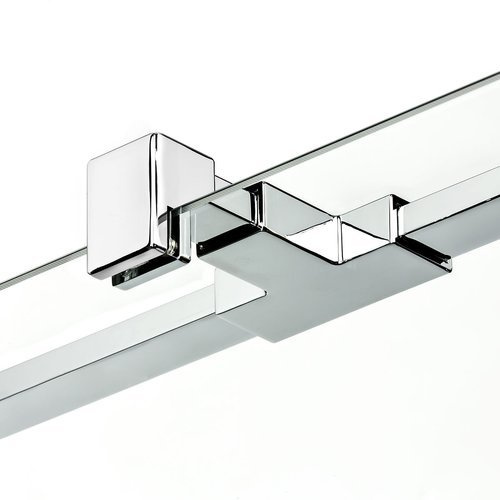 Drzwi prysznicowe do wnęki New Soleo Plus 100x195, ze wspornikiem równoległym, profil srebrny.