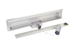 Odpływ liniowy ścienny wall 60 cm do wypełnienia płytką, niski syfon 52 mm