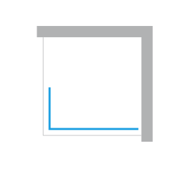 Kabina prysznicowa walk-in Eventa 150x200 cm, srebrny, ze ścianką.