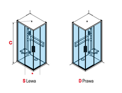 KABINA MASAŻOWO-PAROWA Novellini GLAX 2 2.0 A 100x70 cm, DRZWI PRZESUWNE, TOTAL WHITE