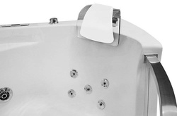 WANNA SPA Z HYDROMASAŻEM JACUZZI AQUAPEUTIC  AQ-057, BIAŁY ZAGŁÓWEK, 1-osobowa, 135x135x61 cm