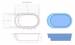 Basen zewnętrzny/ogrodowy 4,0x2,4x1,12 m, odporny na UV