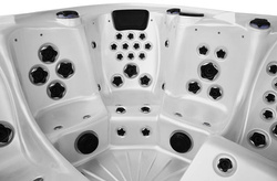 WANNA ZEWNĘTRZNA Z HYDROMASAŻEM AQUAPEUTIC 1538, 5-osobowa 220x220x99,5 cm