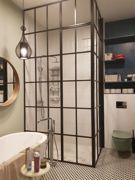 Kabina prysznicowa w stylu industrialnym